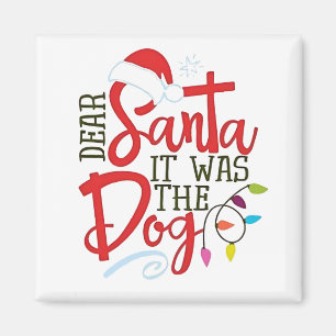 Imán Querido Santa Fue El Perro Divertido 