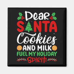 Imán Querido Santa Galletas Y Leche Alimentan Mi Srit N