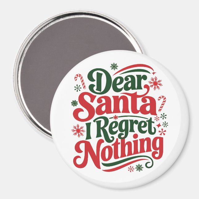 Imán Querido Santa I, no lamento nada (Anverso/Reverso)