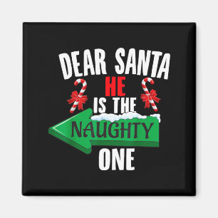 Imán Querido Santa Lindo Él Es El Travieso Pareja Chris