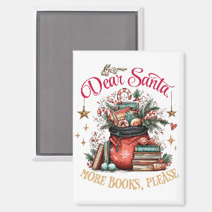 Imán Querido Santa, Más Libros Por Favor