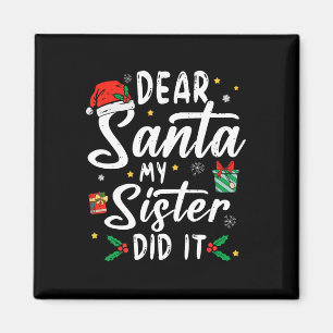 Imán Querido Santa Mi Hermana Hizo Que Chicas A Los Niñ