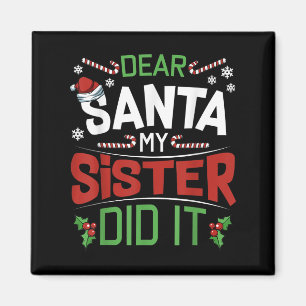 Imán Querido Santa Mi Hermana Lo Hizo Divertido Hermano