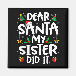 Imán Querido Santa Mi Hermana Lo Hizo Divertido Navidad
