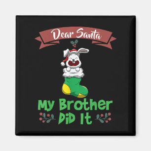 Imán Querido Santa Mi Hermano Lo Hizo Hermanos Navidad