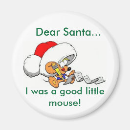 Imán Querido Santa Mouse