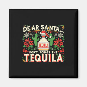 Imán Querido Santa No Olvides El Tequila Divertido Bebi