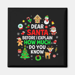Imán Querido Santa Puedo Explicar Divertido Navidad Coi