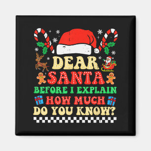 Imán Querido Santa Puedo Explicar Divertido Navidad Xma