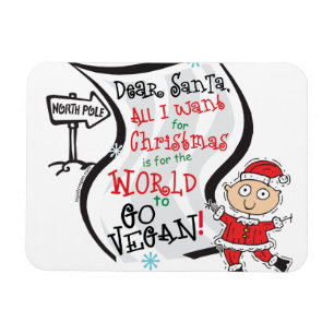 Imán Querido Santa Vegan Wish