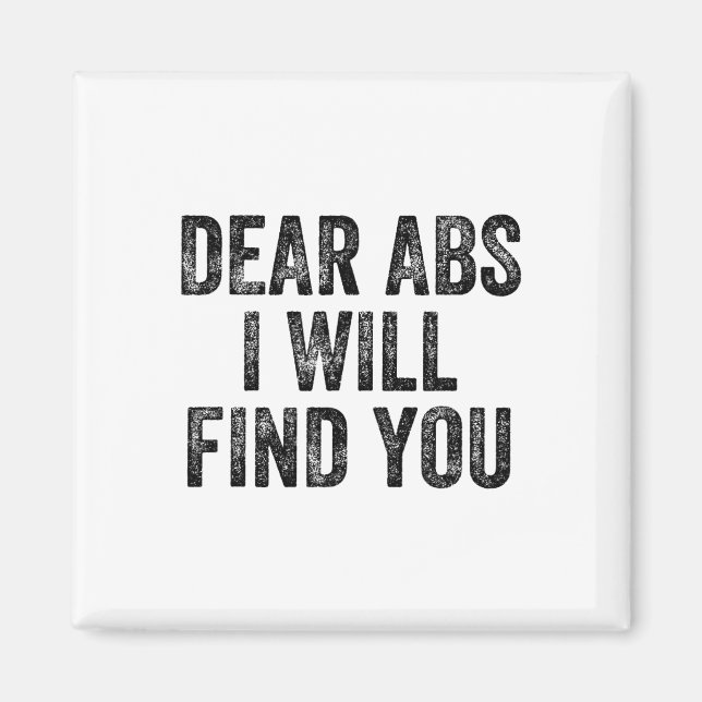 Imán Queridos abdominales te encontraré gimnasio levant (Frente)