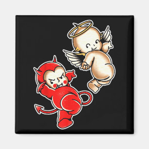 Imán querubines ángel diablo bebé Kewpie