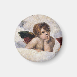 Imán Querubines, ángeles alados pintura de Raffael 
