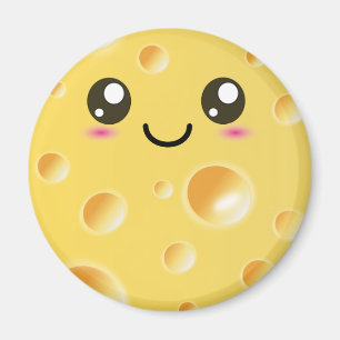 Imán Queso feliz lindo de Kawaii