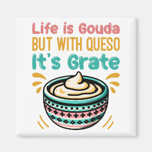 Imán Queso Gouda Queso Divertido Pun de Comida