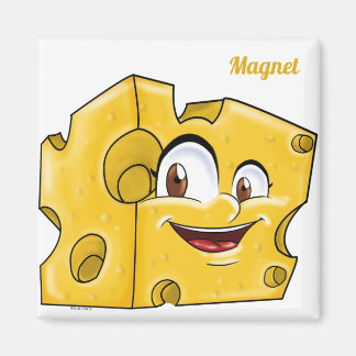 Imán Queso grande - Caracter personalizado amarillo gra