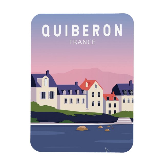 Imán Quiberon Francia Viajes Arte de época (Vertical)