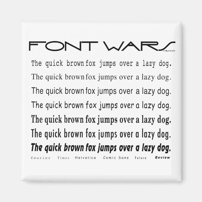 Imán Quick Brown Fox Magnet (Frente)