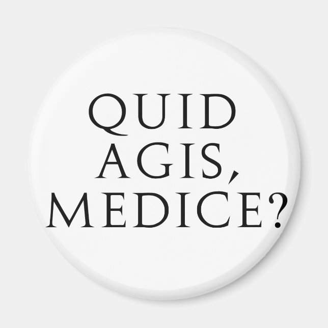 Imán ¿Quid Agis, Medice? (Frente)