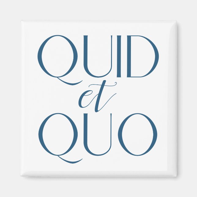 Imán Quid et Quo Educación clásica latín (Frente)