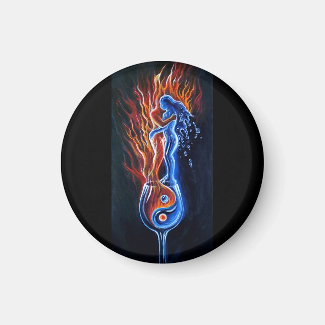 Imán Quién es el fuego, quién es el agua (Frente)