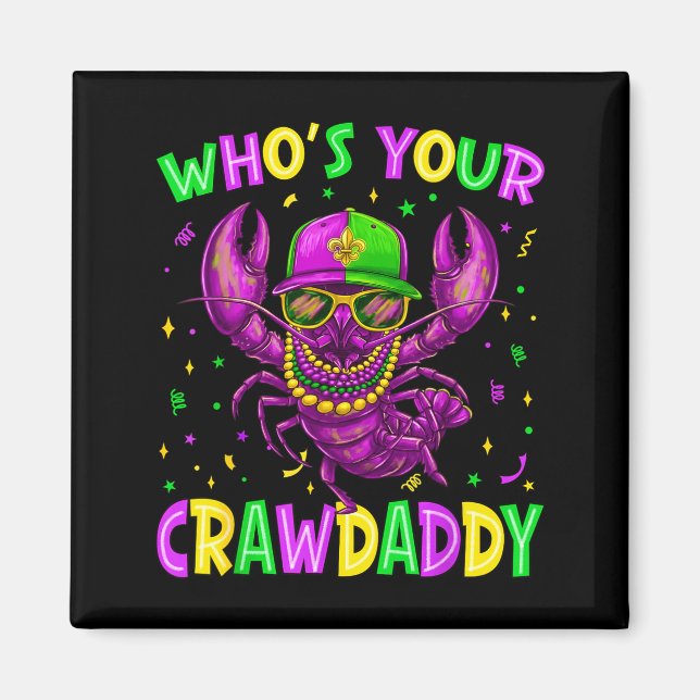 Imán Quién es tu Crawdaddy Cangrejo de río Collares Mar (Frente)