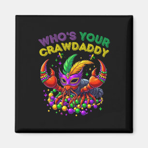 Imán ¿Quién es tu Crawdaddy Crawfish Jester Beads diver