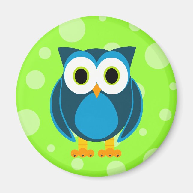 Imán ¿Quién? Sr. Owl Personalizado (Frente)