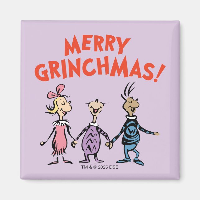 Imán Quienes se dan la mano Feliz Grinchmas (Frente)