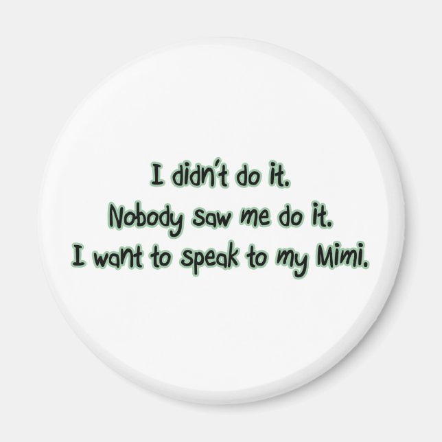 Imán Quiere hablar con Mimi (Frente)