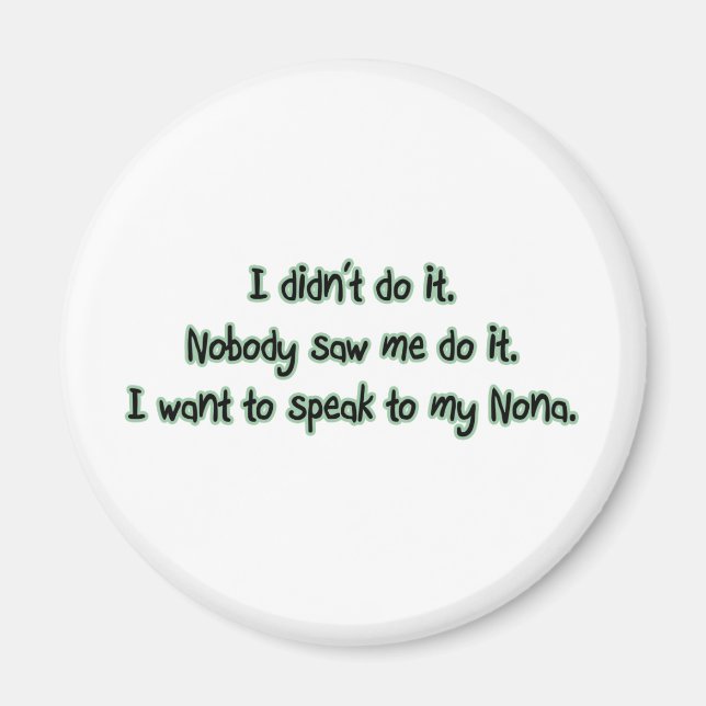 Imán Quiere hablar con Nona (Frente)