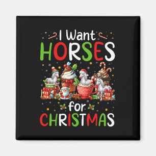 Imán Quiero Caballos Para Navidades Cafetería Granja De