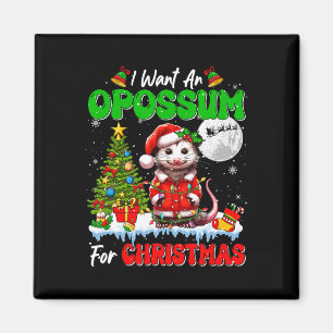 Imán Quiero Opossum Para Los Navidades Santa Sungles Fl