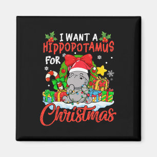 Imán Quiero Un Hipopótamo Para Navidades Divertidos Hip