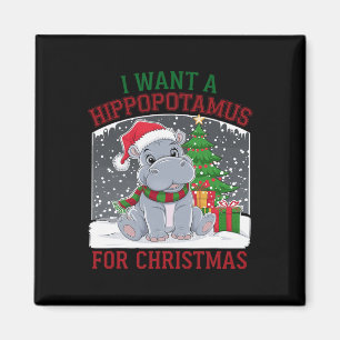 Imán Quiero Un Hipopótamo Para Navidades Navidades Cuid