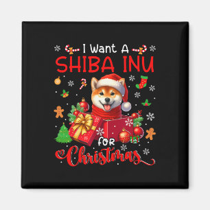 Imán Quiero Un Inu Shiba Para El Propietario De Navidad