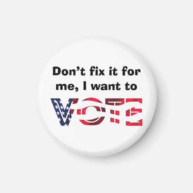 Imán Quiero votar (Frente)