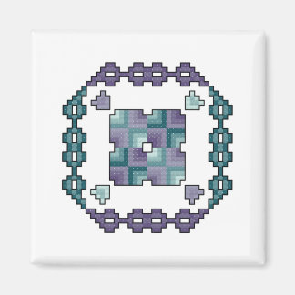 Imán Quilt Square Cross Stitch