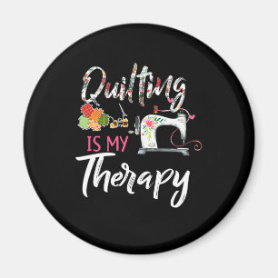 Imán Quilting es mi terapia  Gracioso Amante de Atrapam