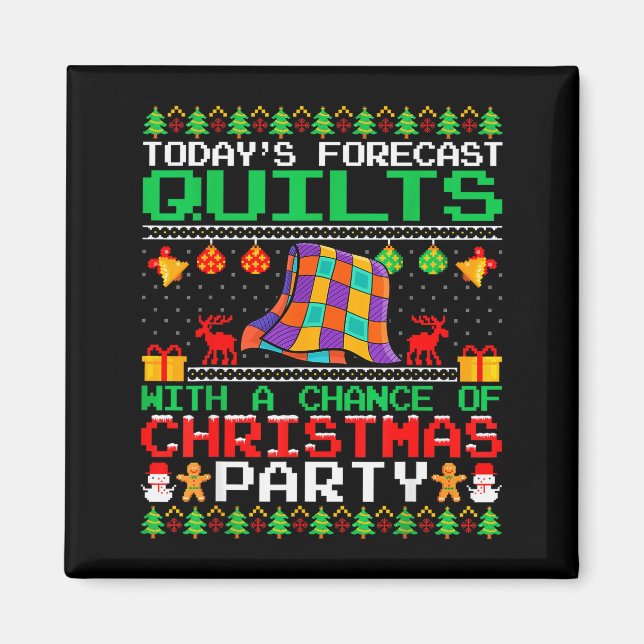 Imán Quilts Christmas Party Quilts Quilting Christmas U (Frente)
