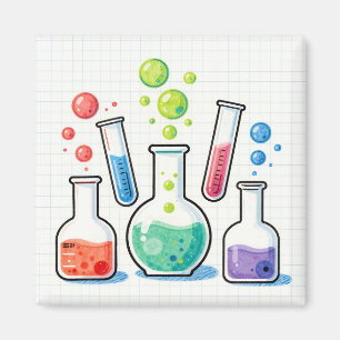 Imán Química Colorida de Vidrio de Laboratorio