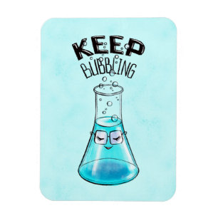 Imán Química Cute Funny Carácter Nerdy Lab