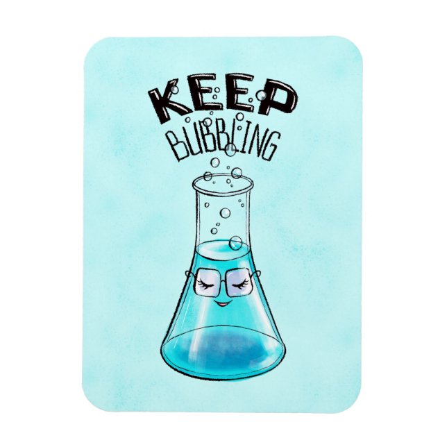 Imán Química Cute Funny Carácter Nerdy Lab (Vertical)