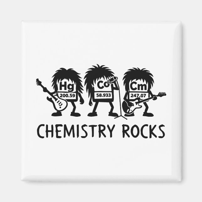 Imán Química Rocks Banda De Rock De Ciencia (Frente)