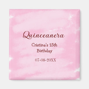Imán Quinceanera anos 15 años añadir textura de nombre