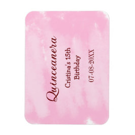 Imán Quinceanera anos 15 años añadir textura de nombre