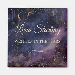 Imán Quinceañera celeste, personalizado