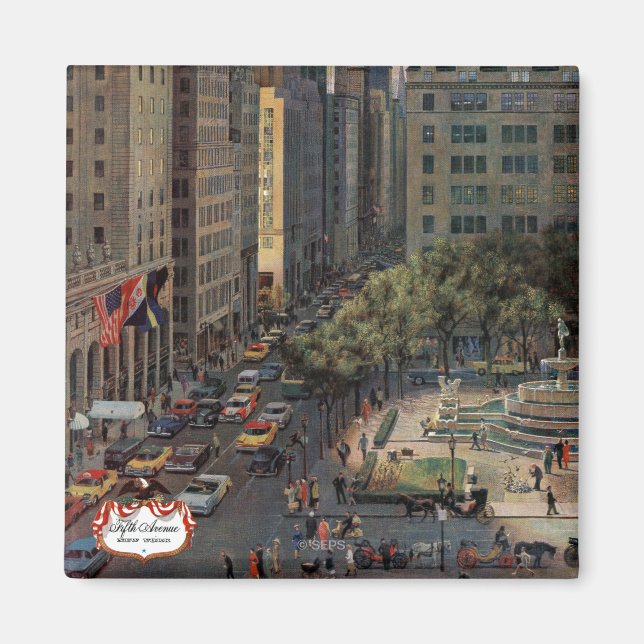 Imán Quinta Avenida por John Falter (Frente)