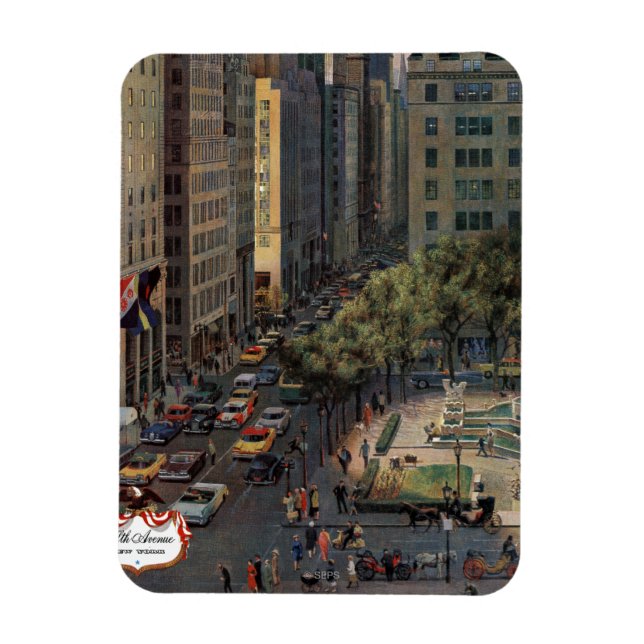 Imán Quinta Avenida por John Falter (Vertical)
