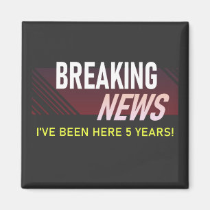 Imán Quinto aniversario de trabajo de 5 años Apreciaci